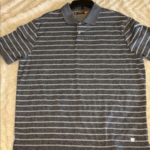 Daniel Cremieux Men's Navy and White Striped Polo Shirt